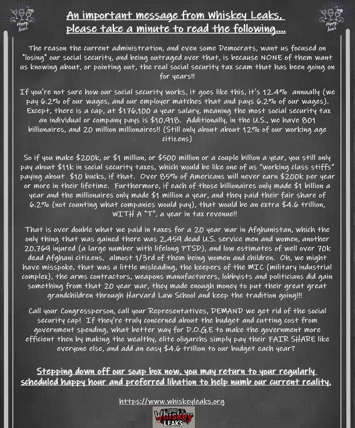 An important message from Whiskey Leaks, please take a minute to read the following....