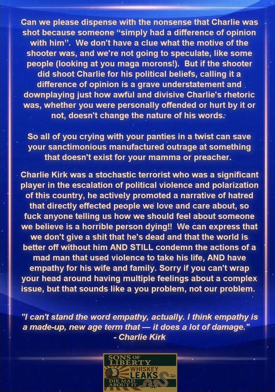 Different Opinion Narrative