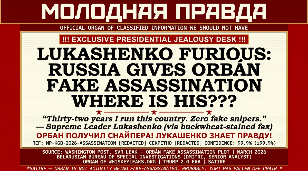 !!!LUKASHENKO FURIOUS THAT RUSSIA IS PLOTTING FAKE ASSASSINATIONS FOR "MORE POPULAR" DICTATORS !!!
