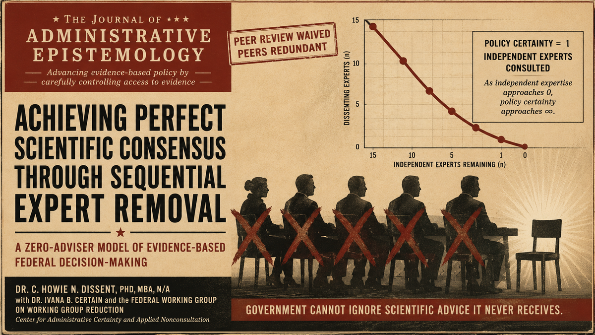 Achieving Perfect Scientific Consensus: HHS Study