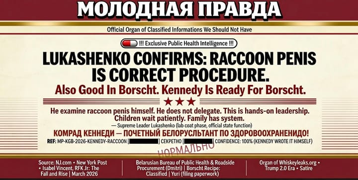 !!! RFK JR NEW BELARUS HEALTH MINISTER. DEVELOPING !!!