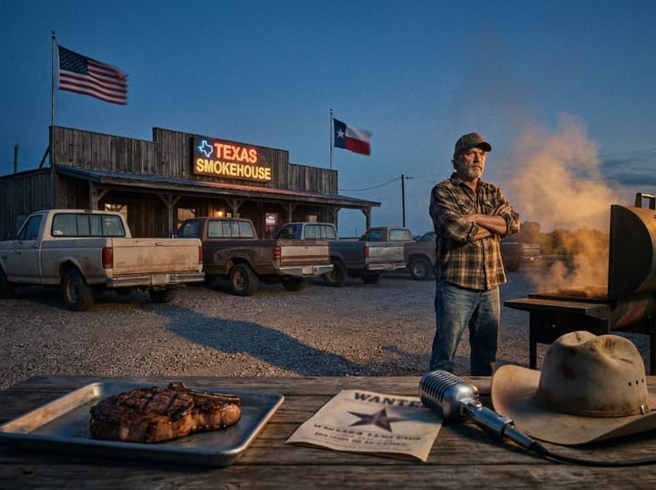 Texas, testosterone politics, and the fake masculinity of men who confuse lunch with leadership.