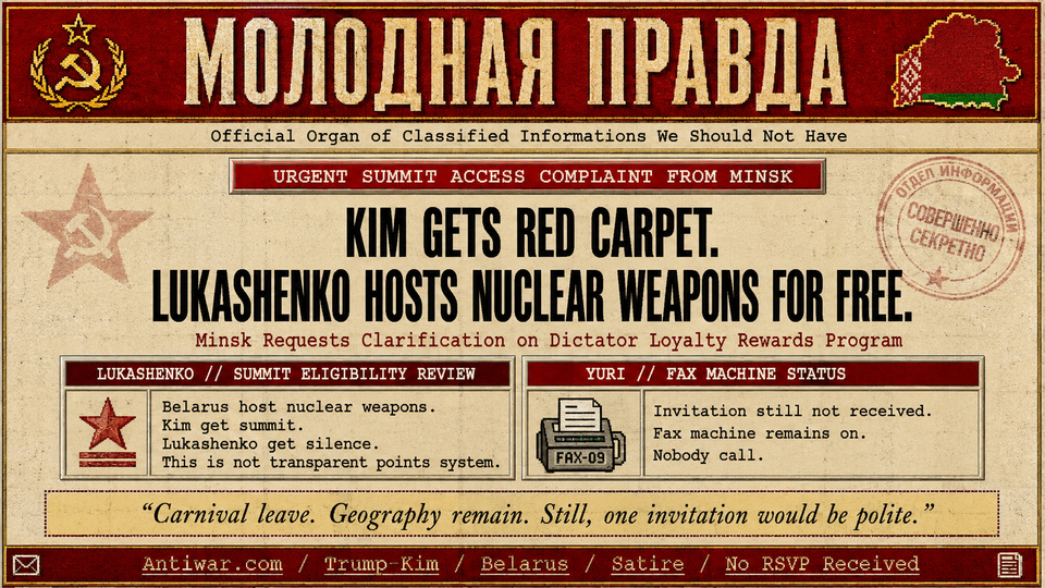 Lukashenko Better Than Kim - Lukashenko